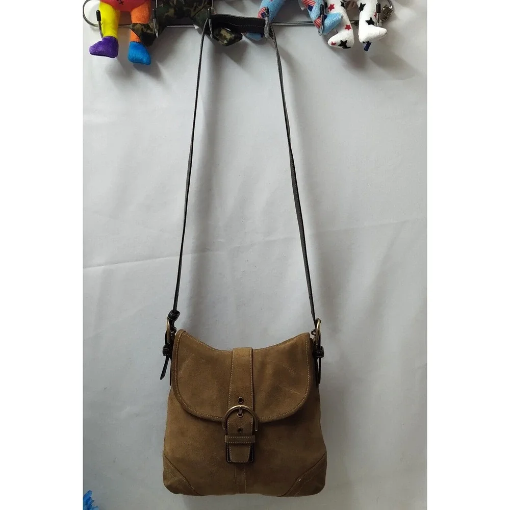 Coach brown suede